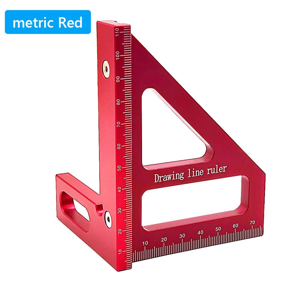 

3D Multi-Angle Ruler 45/90 Degree Aluminium Alloy Triangle Ruler Precision Square Protractor Measuring Rulers for Woodworking