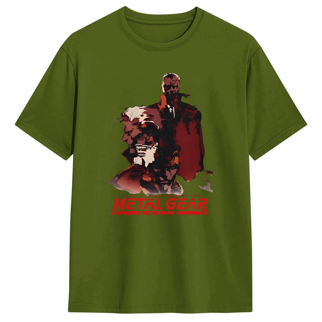 Metal Gear Solid Game MGS Gaming T Shirt Summer T-Shirts Men 100% Cotton O Neck Oversize Clothing Short Sleeve Streetwear Tops
