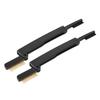 2pcs Folding Eye Lash Brow Comb Portable Metal Teeth Dual Sided Eyebrow Grooming Brush