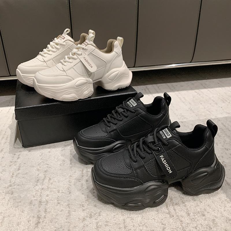 Small man inner height increase dad shoes women 2025 new spring and autumn muffin thick-soled Korean version sports shoes light casual shoes