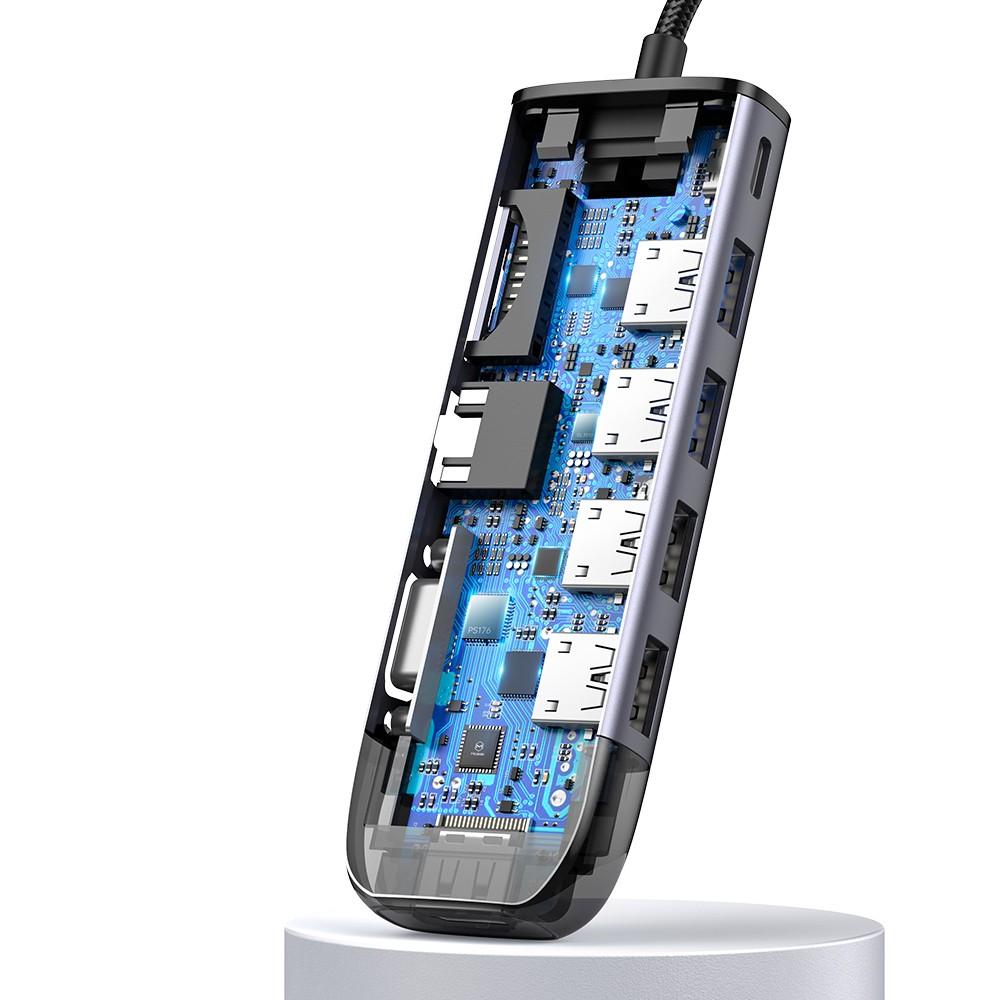 Mcdodo 10In1 Usb-C Rj-45 Vga Hdmi 4K Laptop Hub For Macbook M1 Hu-7420