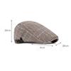 Plaid Cap Men's British Beret Retro Forward Hat Newsboy Hat