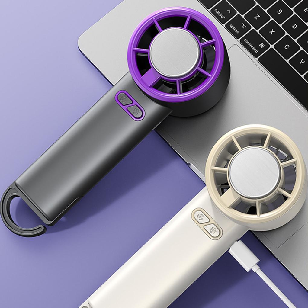 Strong Wind Power Handheld Ice Pack Fan With Turbofan Blades Semiconductor Refrigeration Fan USB