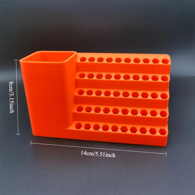 

20/50 отворів Ящик для зберігання біт викрутки з тримачем для електродриля, Підходить для біт з шестигранним хвостовиком 6,35 мм, Пластиковий органайзер для дому та майстерні