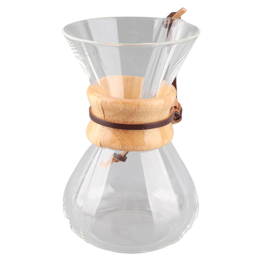 Kávovar 400ml Žáruvzdorné Sklo s Vysokým Obsahem Borosilikátu Pour Over Ručně Vařený Kávovar pro Domácnost