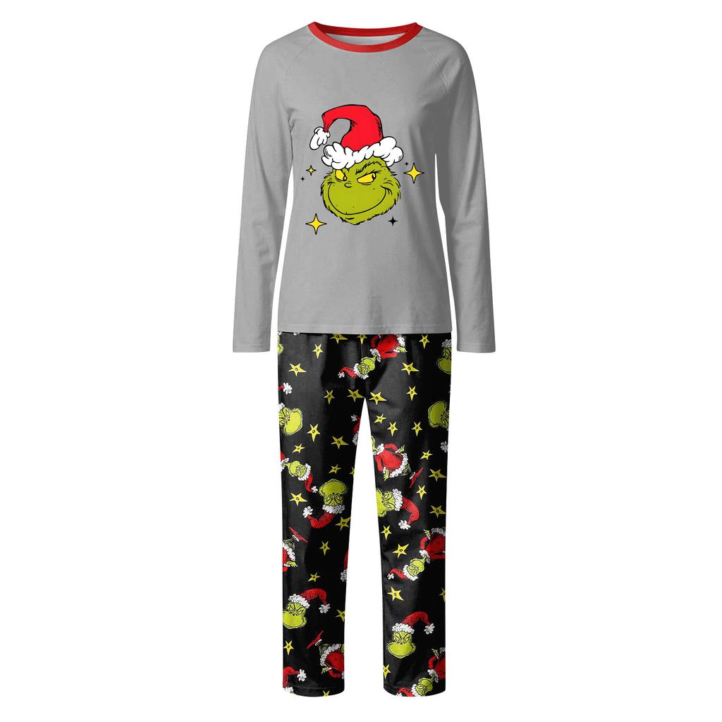 Cartoon Letters Print Family Matching Long Sleeved Parent-child Suit Home Clothes Suit Fall