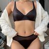 Nahtloses BH-Set aus französischem Satin: Sexy Dünnes Design für Große Oberweiten, Anti-Hänge-Unterstützung