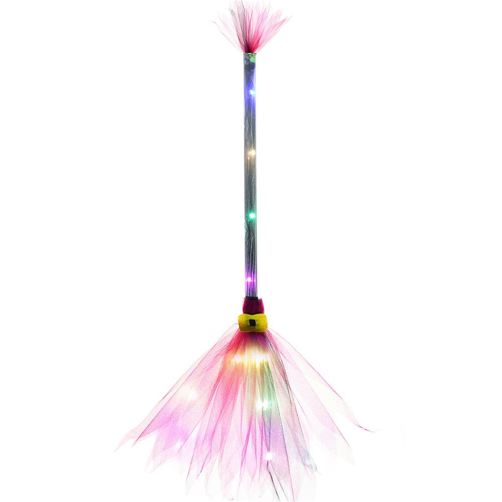 Glowing Halloween Led Broom Decorative Ornament Decorative Crafts Supplies for Festival Holiday Costume Cosplay Props