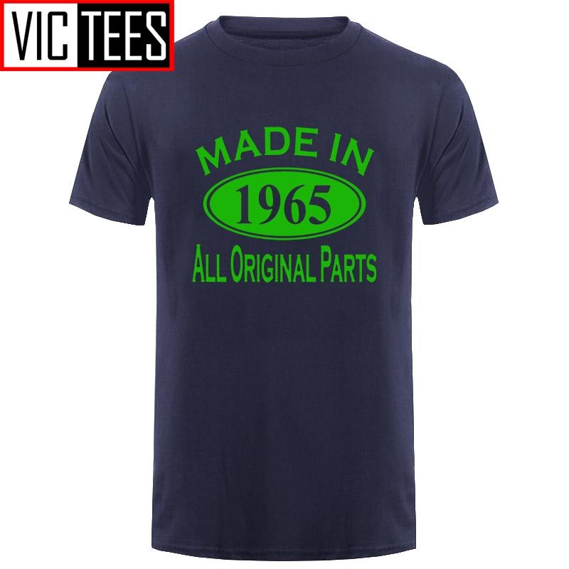 Men T Shirts Made In 1965 Mens 50th Birthday Gift T-Shirt Short Sleeves Tops