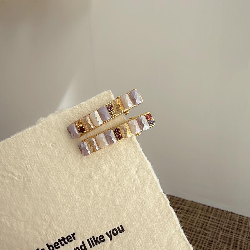 Korean Hair Accessories: Luxurious Super Sparkling Crystal Bar Hairpin for Women, High Quality