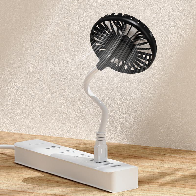 Mini USB Foldable Fan Plug and Play 7 Fan Blades Cool Wind Low Noise Portable Carry