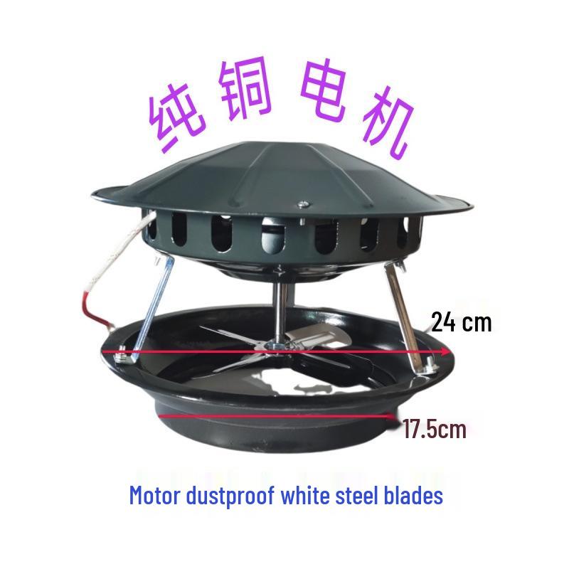 Pure Copper Motor Smoke Extractor: Anti-Backdraft Combustion Booster for Civil Chimneys, Rural Fire Pits, and Boilers
