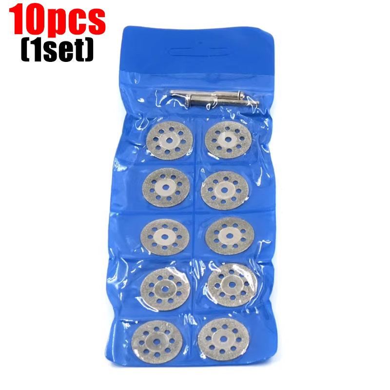

22mm Diamond Cutting Wheel Disc Set Grinding Circular Saw Blade Metal Cut Off Abrasive Tools for Dremel Rotary Tool with Mandrel 22mm