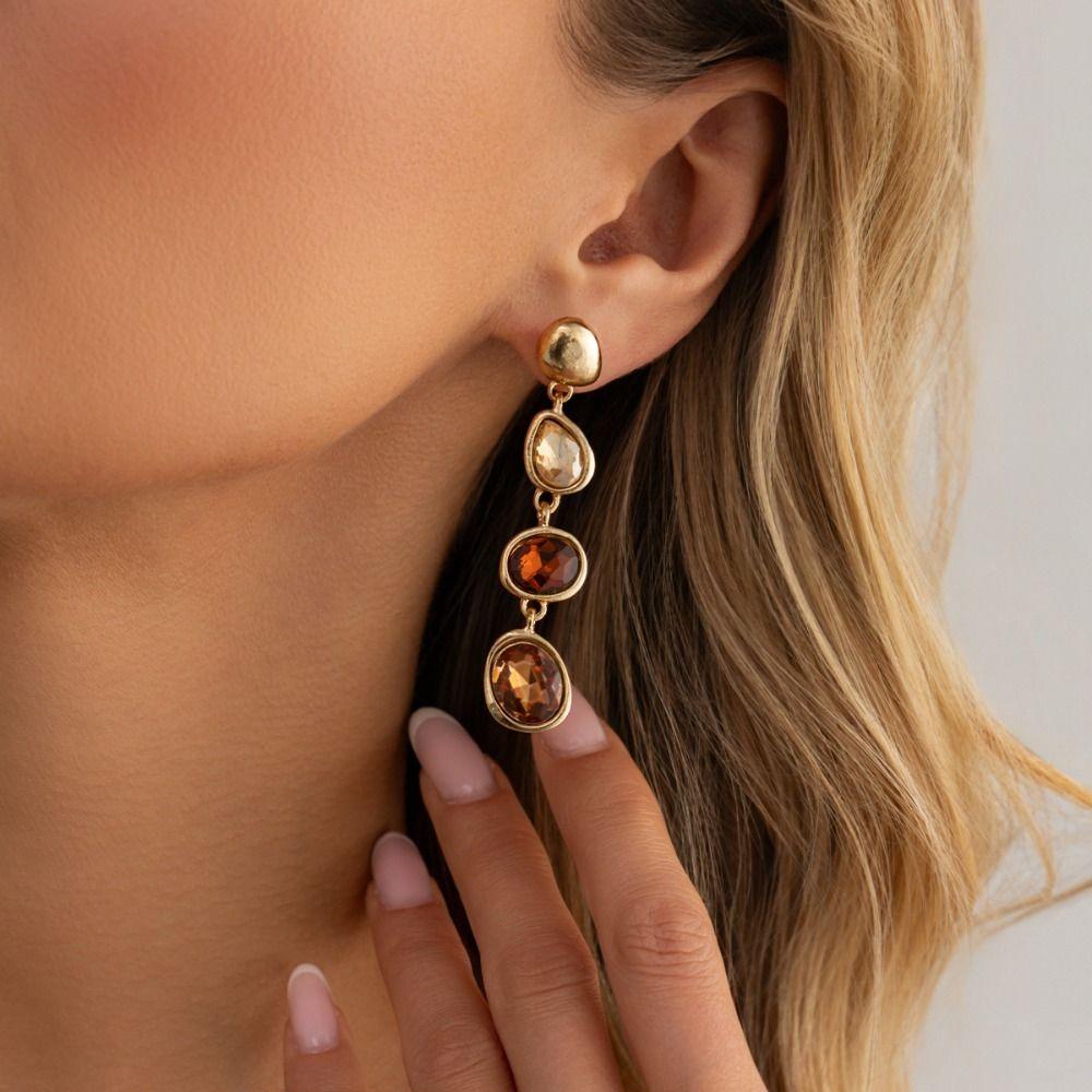 Charm Waterdrop Earrings Geometric Tassel Long Dangle Earring  Beach