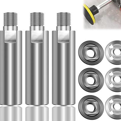 3 st/set 80 mm gängadapteraxel polerskiva slipanslutningsstång polermaskintillbehör M10 vinkelslip förlängningsstång