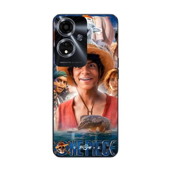 Coque - Maniacase - Oppo A59 5G - Luffy One Piece - Souple - Noir