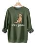 Stylish Cozy Thick Warm Plush Hoodie with Round Neck and Long Sleeves