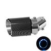 Silenziatore Scarico Auto LED Blu Rosso Luminoso Fibra di Carbonio Terminale di Scarico Auto Silenziatore Tubo di Scarico Auto Robusto Sostituzione