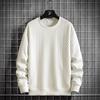 Autumn Winter Round Neck Solid Casual Sweater Male Jacquard Fashion All-match Bottomed Knitting Pullover Top Men