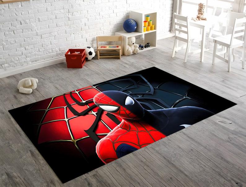 Personalized Spiderman Rug, Kids Room, Superhero Carpet 150cm x 220cm