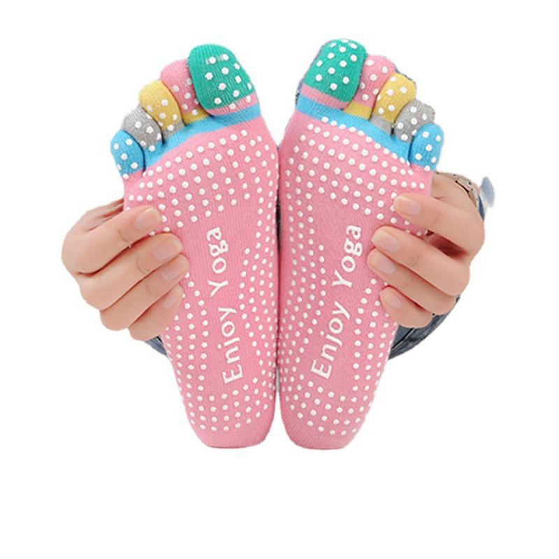 Pilates-Socken mit fünf Zehen, Damen, Pilates-Baumwolle, rutschfest, atmungsaktiv, Yoga, Tanz, Sport, Knöchelsocken für Fitness, Fitnessstudio, niedriger Knöchel