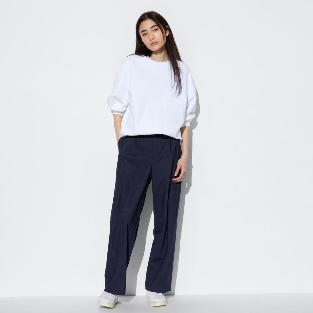 

UNIQLO широкие брюки с подвернутой полоской