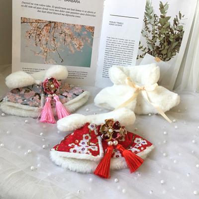 Pet Cape Lace-up Fastener Tape Breathable Windproof Sleeveless Dress Up Floral Printing