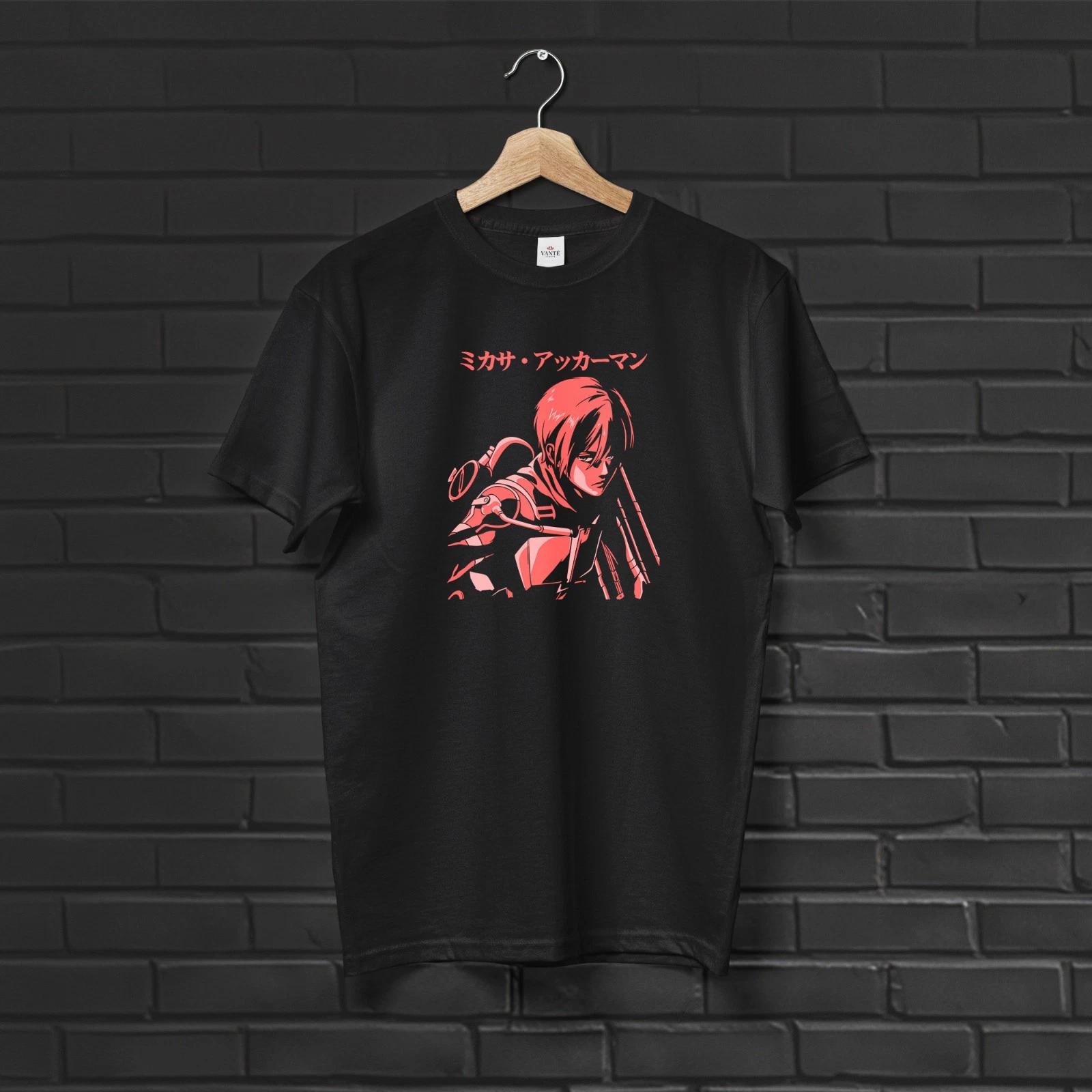 Mikasa Ackerman Final Season Graphic Anime T-Shirt Men Unisex Casual Cotton Tee S