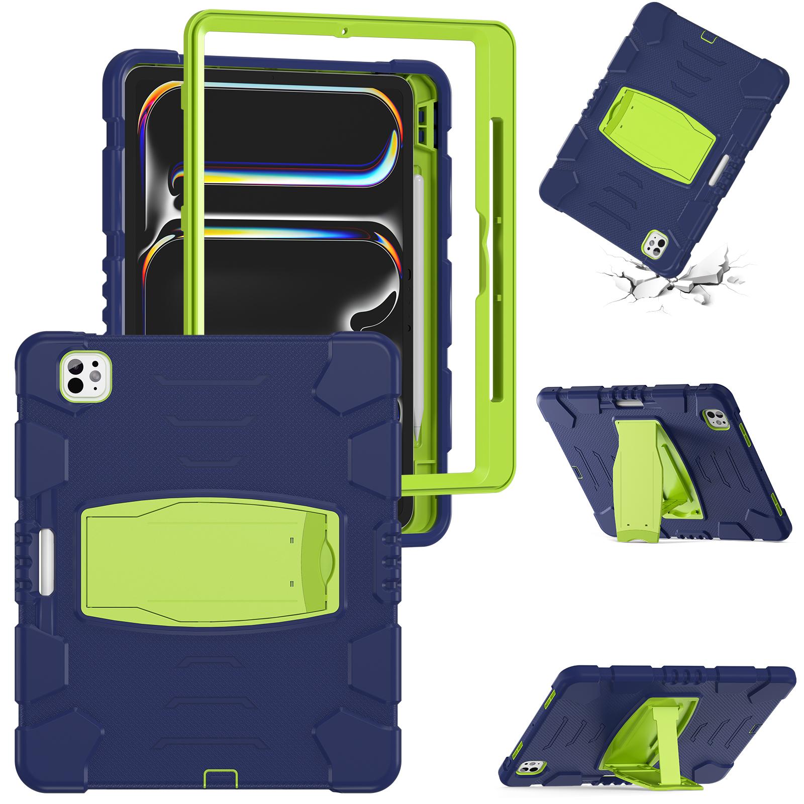 

For iPad Pro 13 (2025)/(2024) Kickstand Case PC+Silicone Anti-drop Tablet Cover B