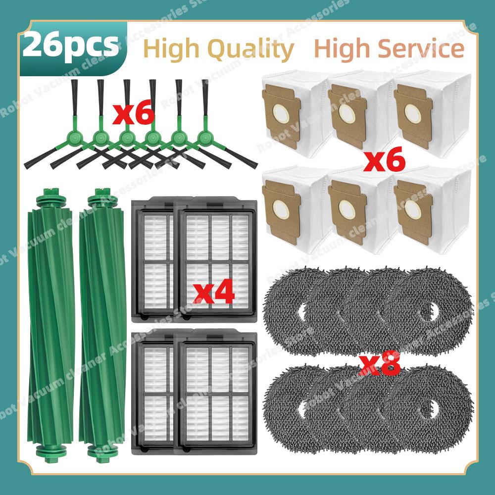 Compatible For ( iRobot Roomba Plus 405 Combo / 505 Combo ) Parts Main Side Brush Hepa Filter Mop Cloth Dust Bag Accessories