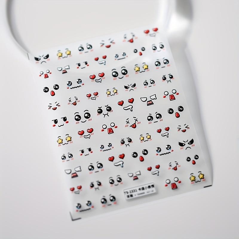 Decorazione Nail Art Adesivo per Unghie 5D Inciso Manicure alla Moda Espressione Design Goffrato Per Donne e Ragazze