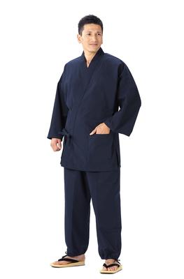 Watanosato Kurume Samue Japanisch gefertigt Tsumugi-gewebt (L, Marineblau)