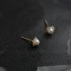 925 Sterling sSilver Palace Style Vintage Pearl Stud Earrings Women Classic Fashion Mother's Day Jewelry Accessories Gift