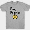 EWPeople Funny TShirt Men Women Wear a Sad Face Printed Tee Clothing Loose Oversized Cotton Short Sleeve Casual Fashion Tshirt