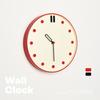Dopamine Retro Red Atmosphere Clock Japanese and Korean Design Simple Living Room Silent Punch-free Wall Clock
