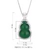 New Chinese Style Green Jadeite Gourd Gemstone Necklace Carrying Auspicious Exquisite Light Luxury Retro Elegant Collarbone Chain