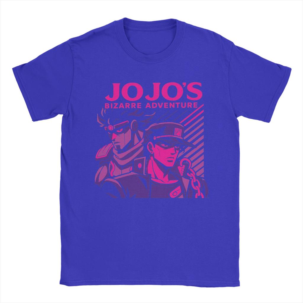 Kujo Jotaro JoJos Bizarre Adventure T Shirts for Unisex Pure Cotton TShirts Round Collar Tee Shirt Short Sleeve Clothing Summer