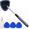 Car Windshield Cleaner, 4 Reusable Washable Microfiber Pads And Extendable Handle Car Windshield Wiper Kit  WSLIHV