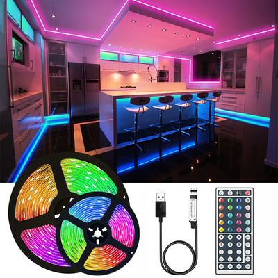 5050 RGB LED pásek Světlo Ložnice SMD TV Podsvícení Páska Dioda Páska Flexibilní, nevodotěsná světla pro dekoraci pokojového baru