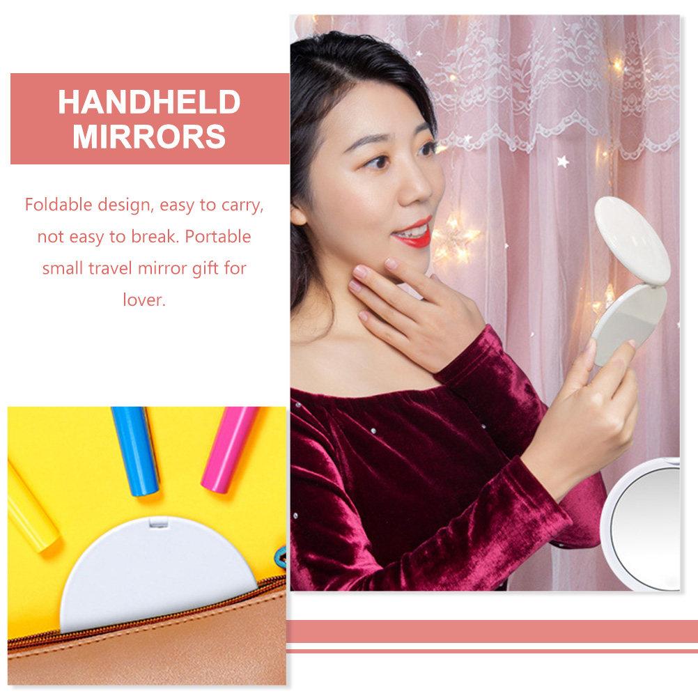 10X Magnification Portable Folding Mirror Smooth Grip Compact Travel Makeup Mirror for Ladies Daily Use
