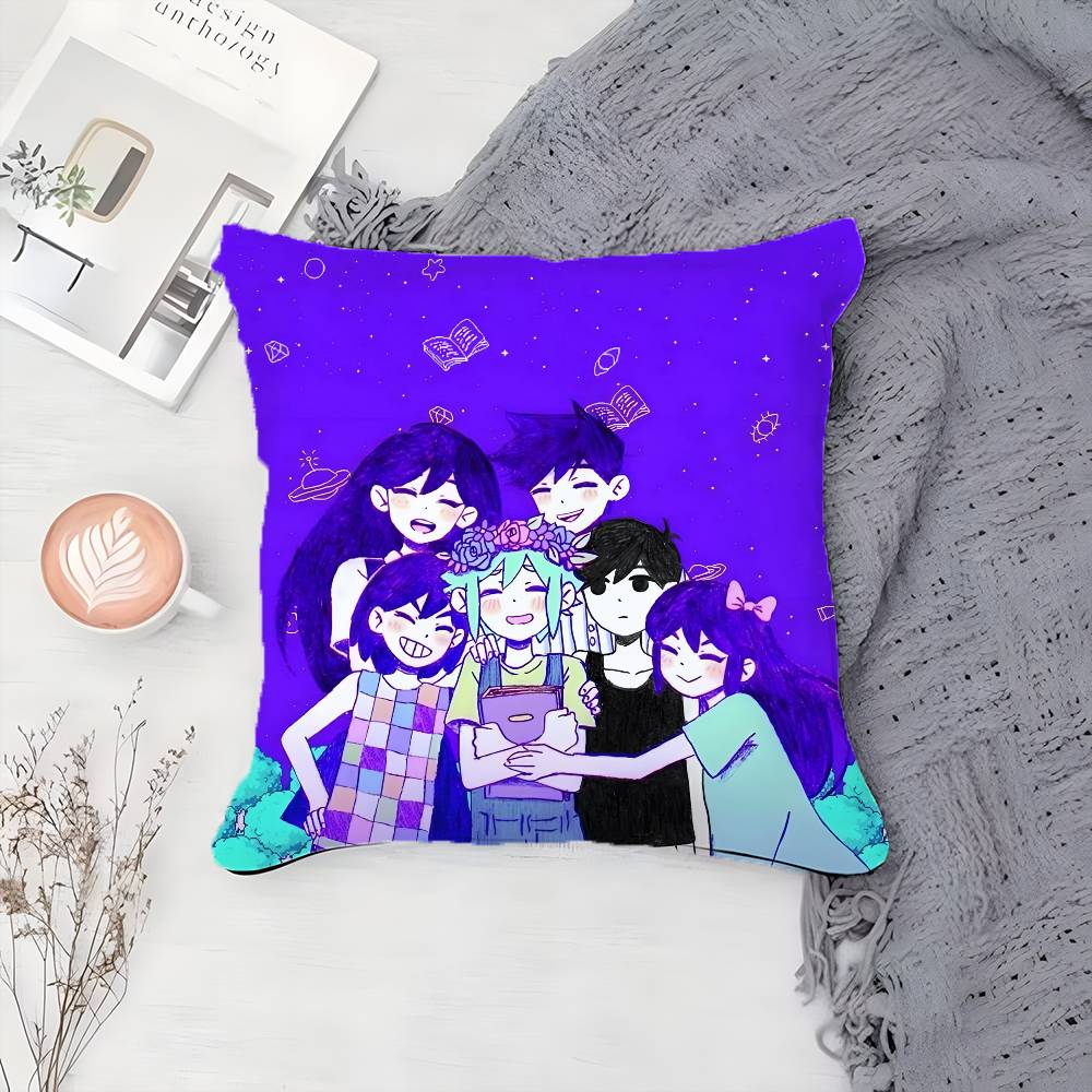 Хоррор Игра О-Омори-МТ Персонализированная Наволочка с Принтом Наволочка Гостиная Диван Подушка Чехол Декор Комнаты Спальни 12x12Inch