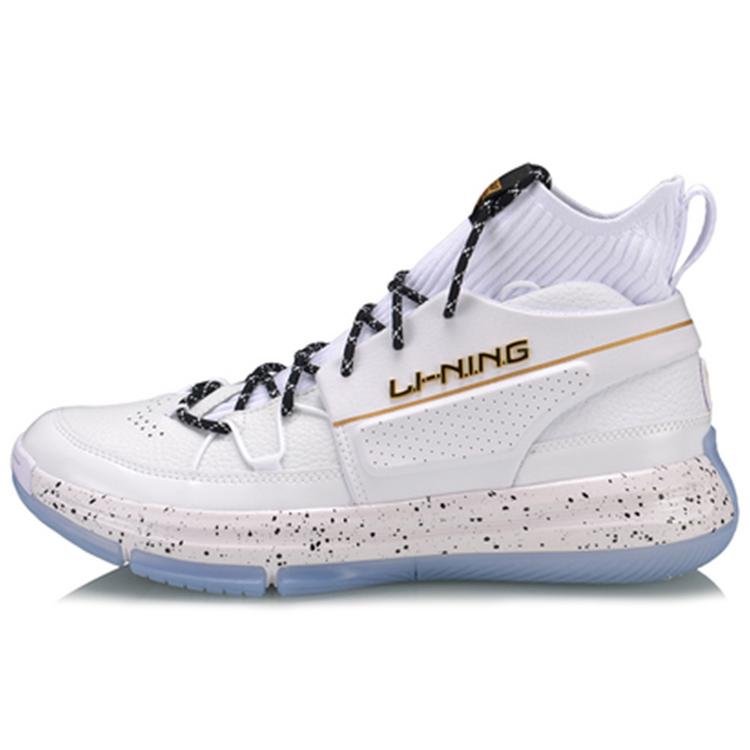 

new LiNing 937 Rebirth Anti Slip Wear Resistant High Top Vintage Basketball Shoes Standard White 44