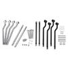 Motorcycle Universal Black Chrome Saddlebag Saddle Bag Support Bars MountBracket