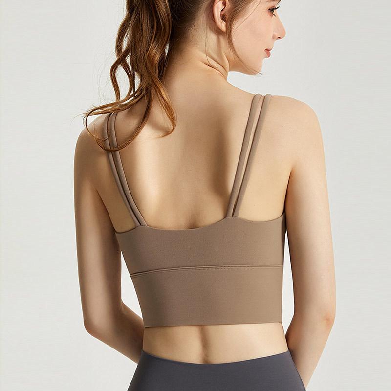 Women's Shockproof Anti-Sag Sports Bra - High-Intensity Running & Yoga Vest with Fixed Cup