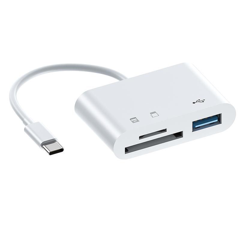 

OTG 2.0 Type C Card Reader Adapter for Macbook PC USB-C Android Phone Laptop PC Notebook Micro SD TF USB Disk Memory Card Reader