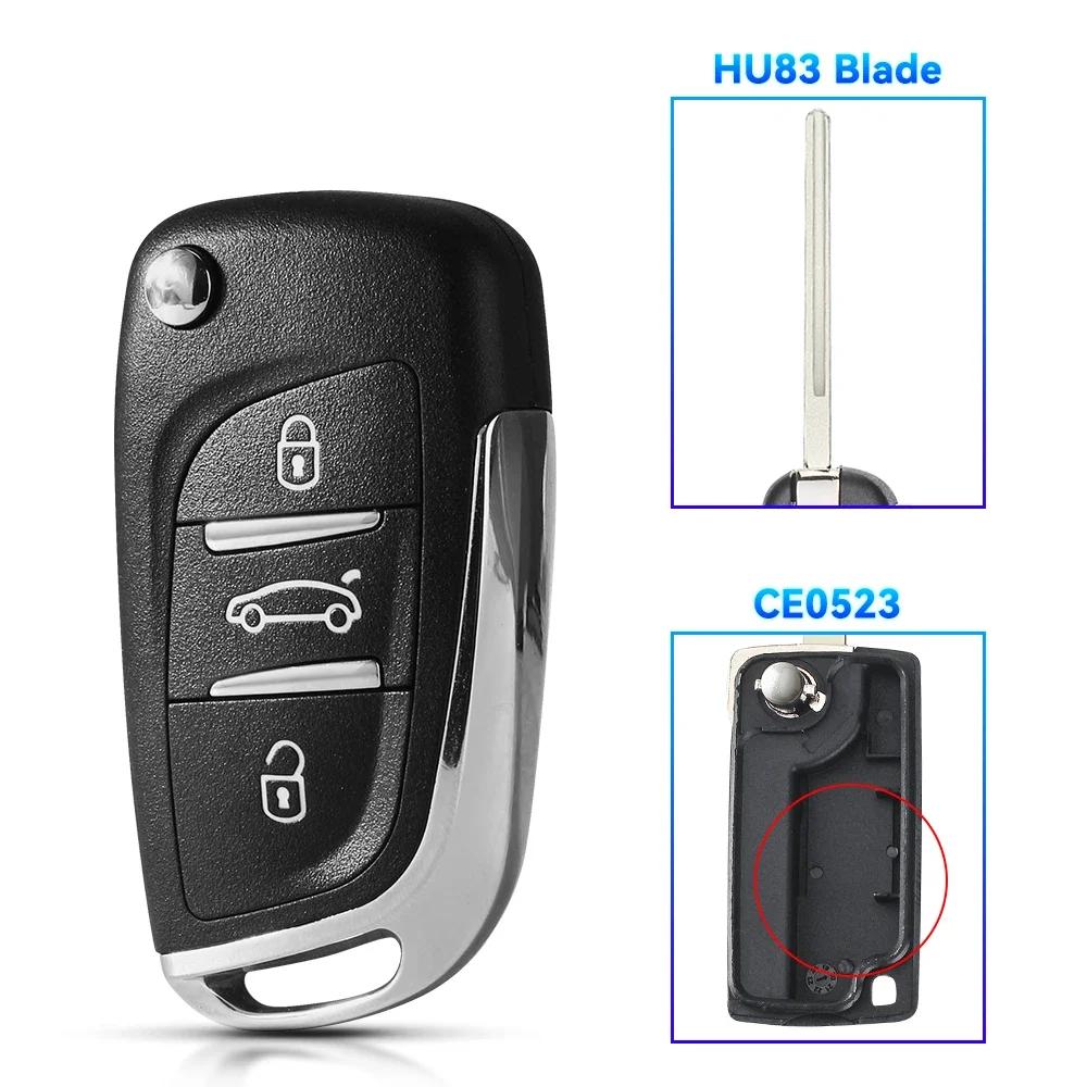 Für Peugeot 306 407 807 Partner Für Citroen C2 C4 C5 Berlingo Xsara Picasso Ce0523 Ce0536 Klappschlüssel Autoschlüssel Hülle Va2/Hu83
