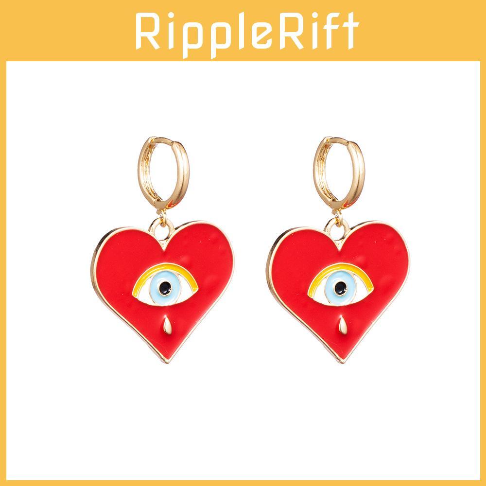 Autumn Trendy 2021 Heartinspired Earrings In Red Or Black For Gifting Stylish