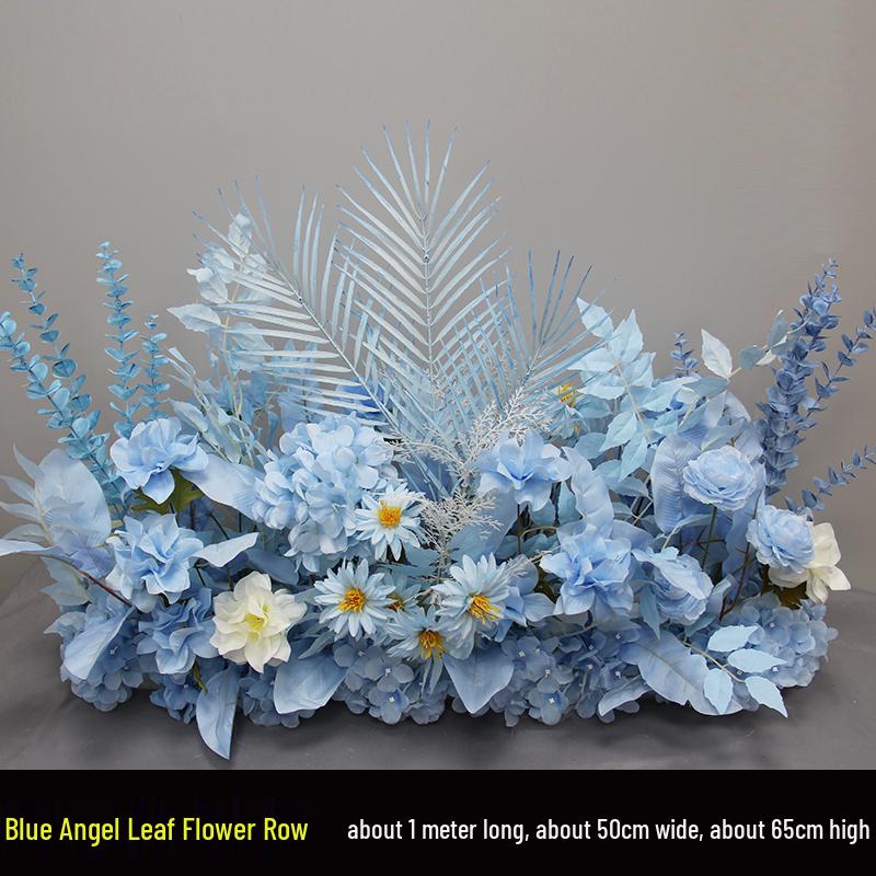 Wedding Aisle Blue Artificial Flower Row Decoration