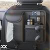 adelphos Seat Back Car Tissue Faux Easy POCKET1 Pocket, Storage, Leather, Stylish, Multifunctional, 4-Layer Structure, Installation,