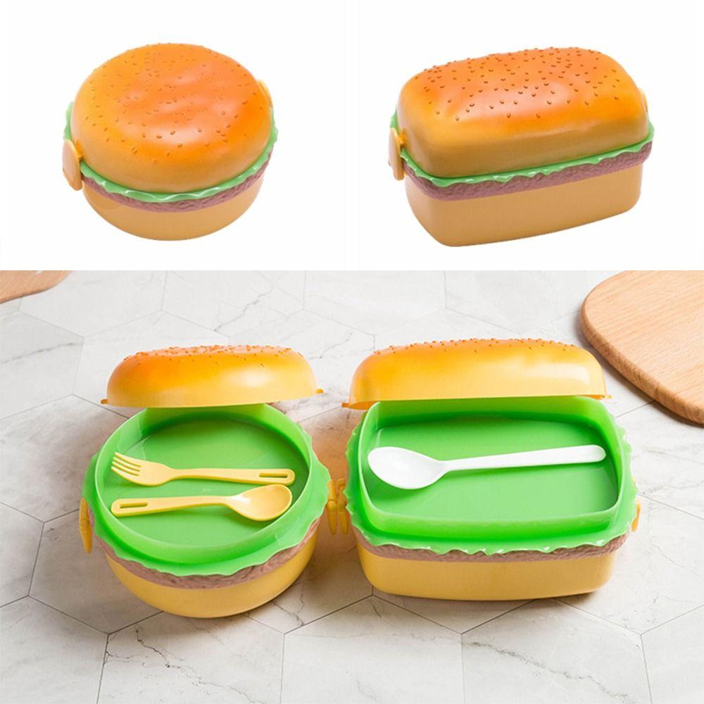 

Lightweight Hamburger Shaped Salad Box Creative Children s Lunch Box Fruits Storage